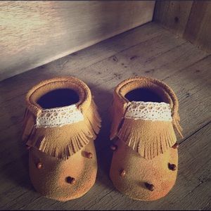 Handmade baby moccasins
